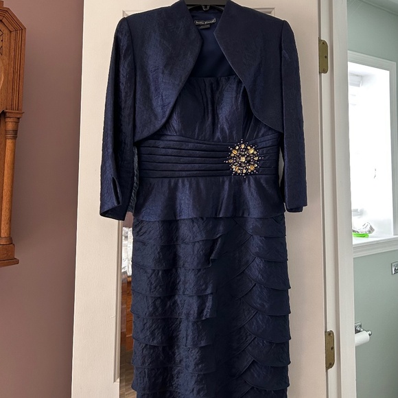 Jessica Howard Navy Cocktail Dress size 4P - Picture 1 of 7